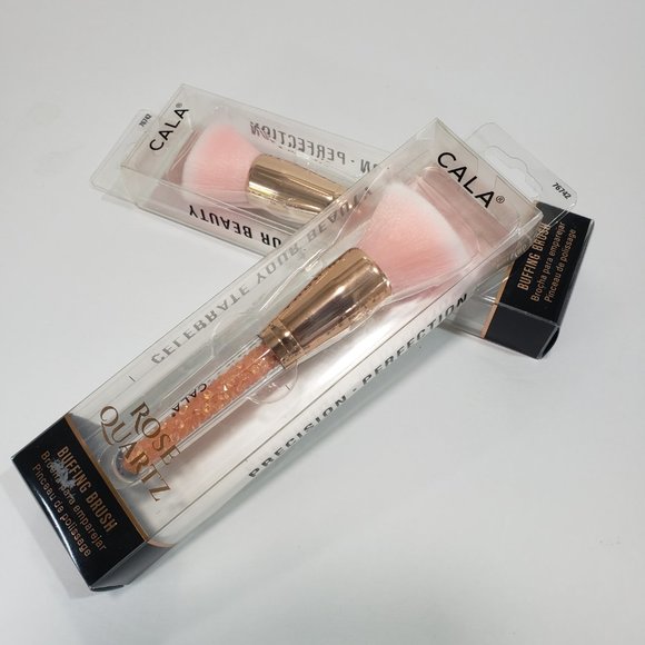 Rose Quartz Buffing Brush - Precision - Perfection Set of 2 - Picture 3 of 7